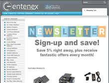 Tablet Screenshot of centenex.com